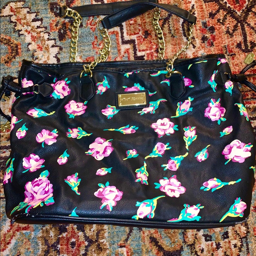 Large floral print Betsey Johnson bag